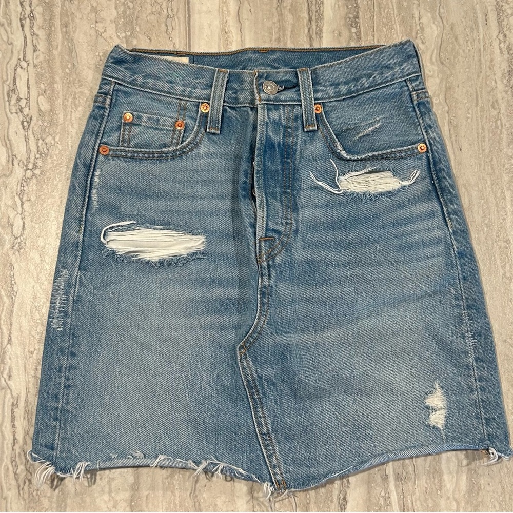 Levi’s Denim Distressed Skirt